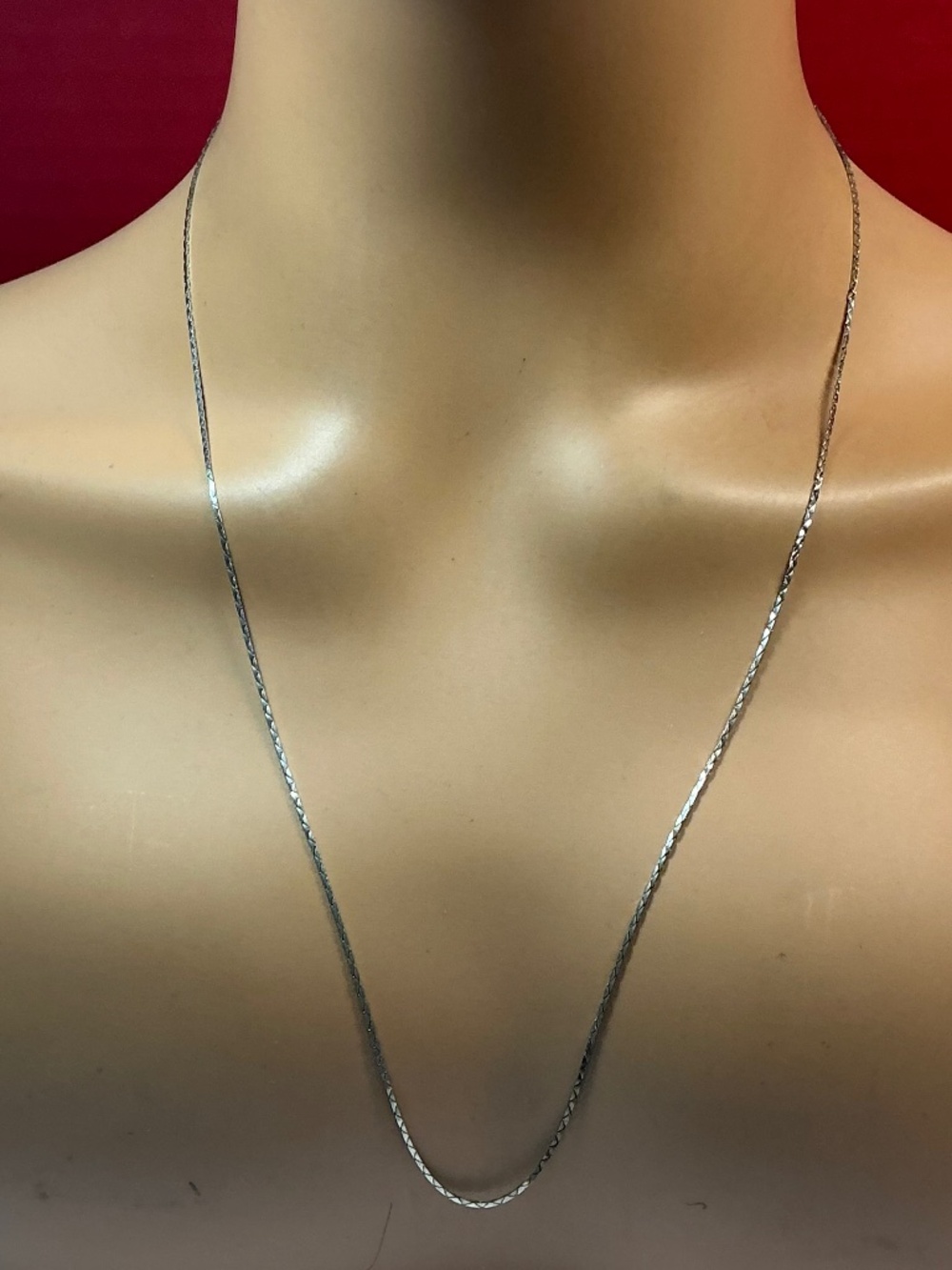 MSC Sterling Silver Necklace / Chain. 24 inches long